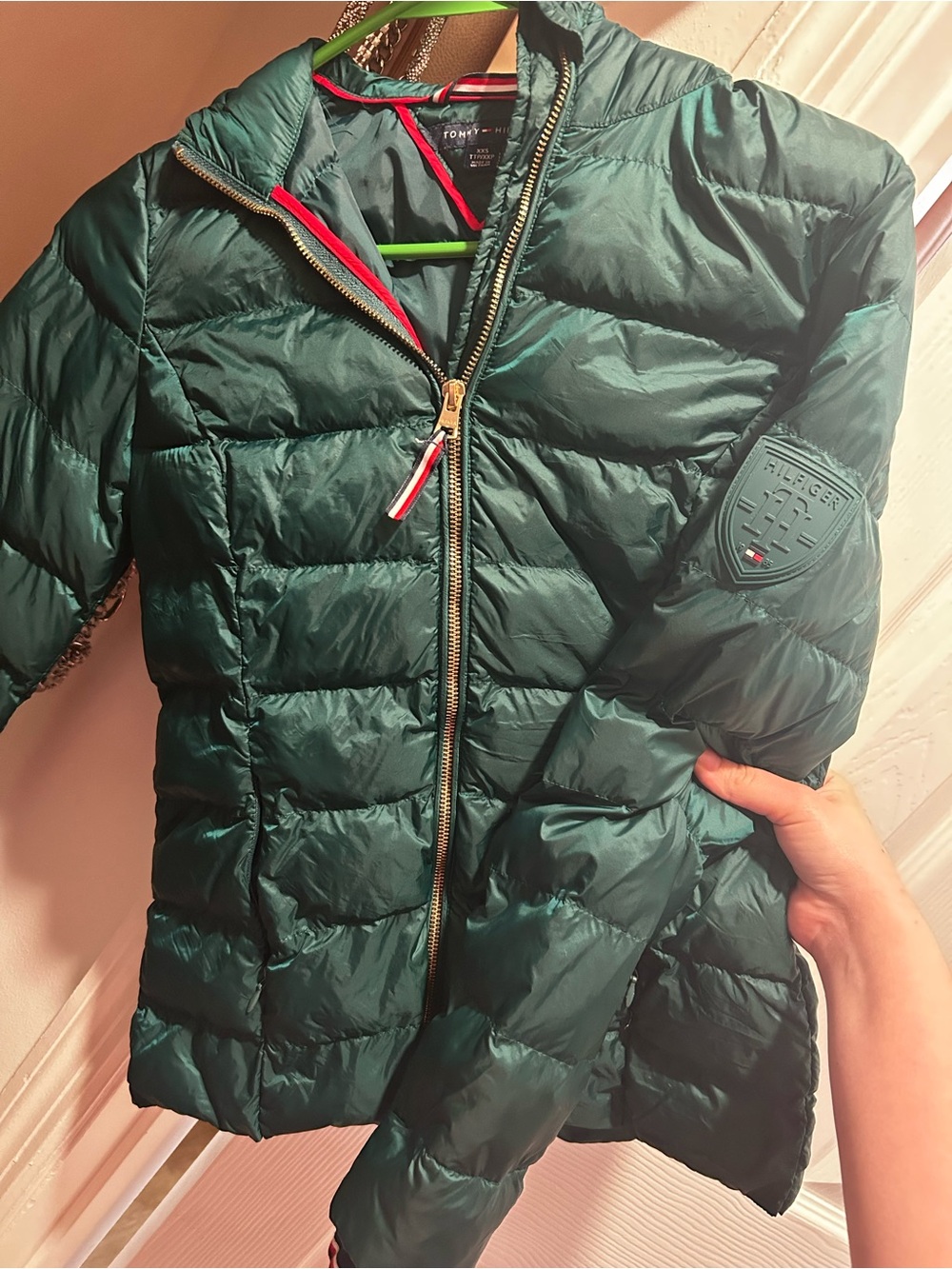 Tommy Hilfiger Teal Green Quilted Puffer Jacket